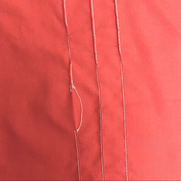 Karman Vintage 80s Red Western Shirt, Embroidered Arrows. Size Medium. - Picture 10 of 13